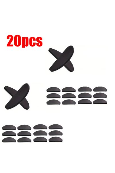 Choice6 20pcs Black 10/20/30/40pcs Eyeglasses Anti Slip Nose Pads Soft Silico...
