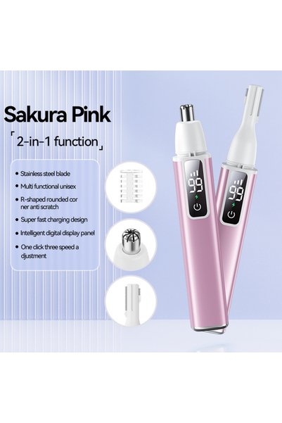 choice2 Pink Electric Eyebrow Trimmer Type -c Charging Face Eyebrow Shaver Ey...