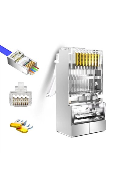 Choice 50 قطعة من ZOERAX، عبوة من 50 موصل RJ45 Cat6 محمي بمقابس RJ45 المعياري...