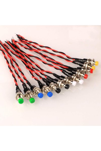 Choice 12pcs mix 12pcs 7mm 3V-6V-12V-24V-230V/1A Prewired Mini Momentary Push...
