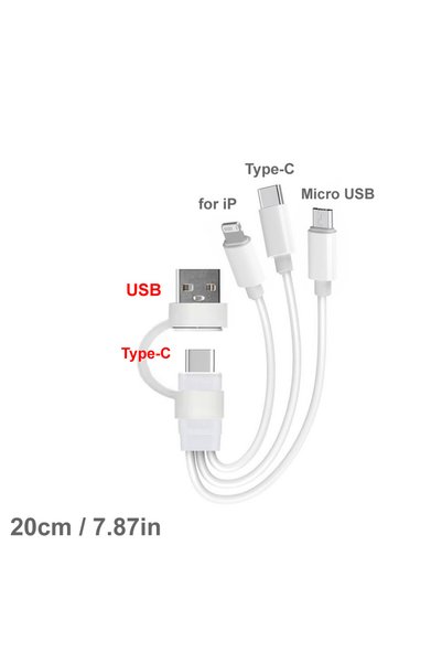 Choice A C to 3 in 1 - 20cm PD USB C Charging Cable for Multiple Devices Char...
