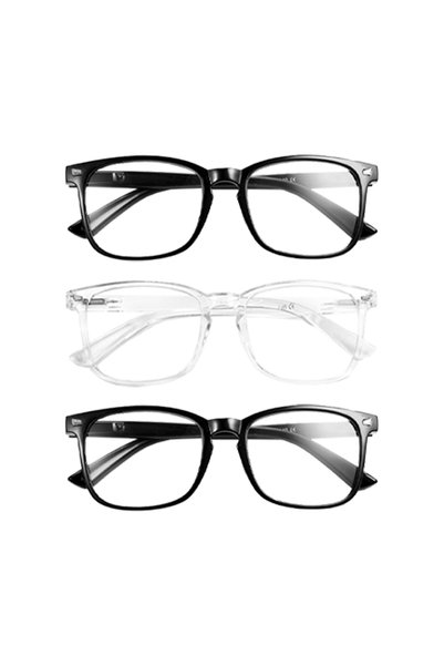 Choice8 2Black 1Clear 1/2/3/4/5PCS Elegant Simple and Stylish Geometric Glass...