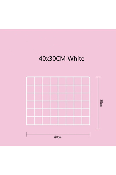 Choice 30x40cm White Grid Photo Wall Accessories Hanging Basket Wrought Iron ...