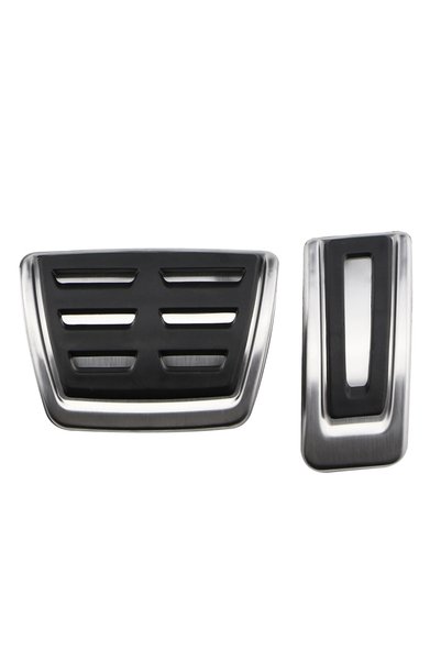 Choice3 2Pcs AT Stainless Steel Car Accelerator Brake Foot Rest Pedal Cover f...