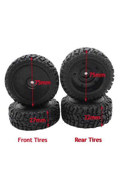 Choice 7068B Tires 4pcs 75mm RC Car Anti-Slip Off-road Tires for Wltoys 14401...