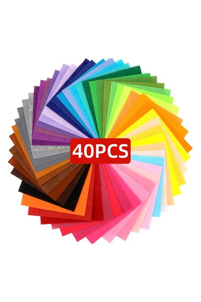 Choice 10x10cm 40PCS Felt Cloth Non-Woven Fabric Handmade DIY Materials Diver...