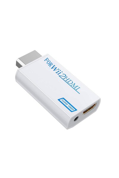 Choice محول صوت 3.5 ملم متوافق مع Wii إلى HDMI، أبيض اللون، للكمبيوتر الشخصي ...