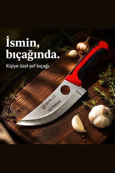 SürLaz Viking Şef Bıçağı Dövme Çelik İsme Özel Hediyelik Bıçak