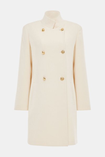 W Collection EKRU HAKİM YAKA MANTO