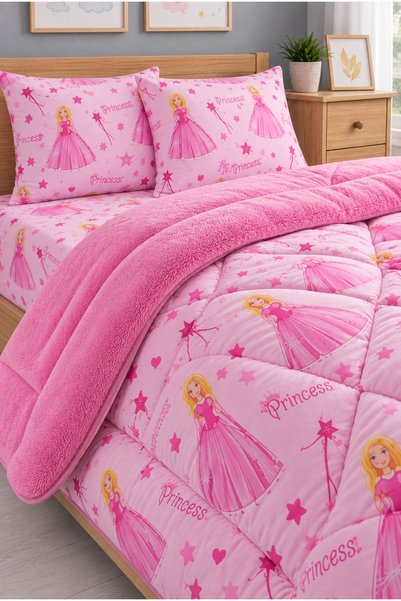 St Shopyteks Σετ ύπνου Wellsoft με μοτίβο Princess για ένα άτομο (πάπλωμα+σεν...