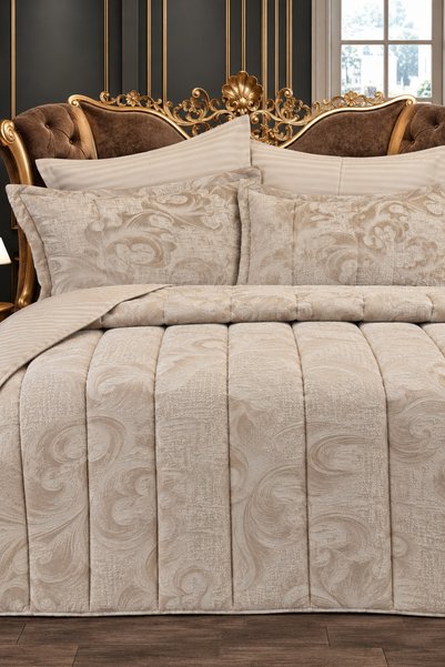 GOLDROOM HOME KADİFE CONFORT ÇİFT KİŞİLİK UYKU SETİ 6 PARÇA 230x240