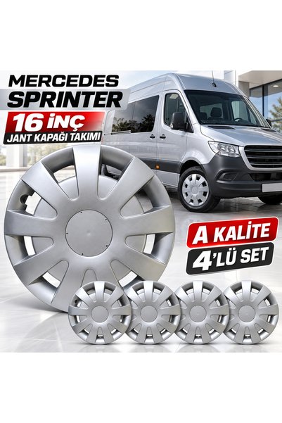 Universal **Mercedes Sprinter 16 İnç Jant Kapağı Takımı 4'lü Set – A Kalite**