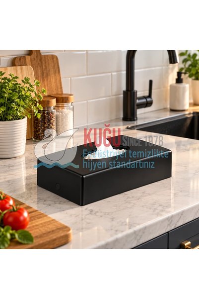 KG-GOLDPAPER Siyah Kağıt Mendil Kutusu Banyo Ve Mutfak Dispanseri Aparatı