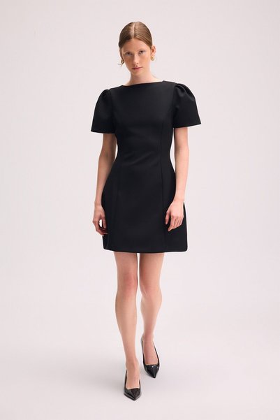 DeFacto Hakim Collar Short Sleeve Mini Dress I1830Ax26Au