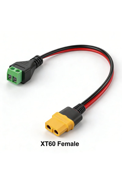 choice2 XT60 Female- 1pcs XT60 to 2 Pin Solderless Terminal Adapter XT60 Conn...