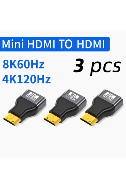 Choice8 محول صغير 3 قطع 8K@60Hz من HDMI صغير (ذكر) إلى HDMI 2.1 (أنثى)