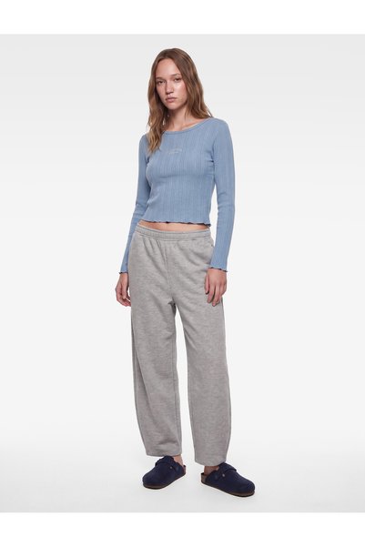 Koton Elastic Waist, Comfortable Fit, Pocketed, Long Knitted Pajama Bottoms