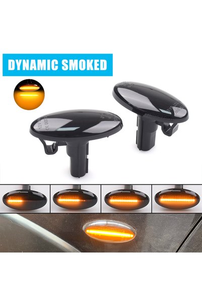 Choice مصابيح إشارة الانعطاف LED الديناميكية المدخنة ذات الوميض المتسلسل لمصب...