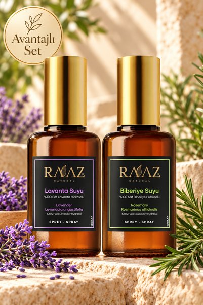 RAAZ Biberiye Suyu 100 ml Lavanta Suyu 100 ml Avantajlı Set