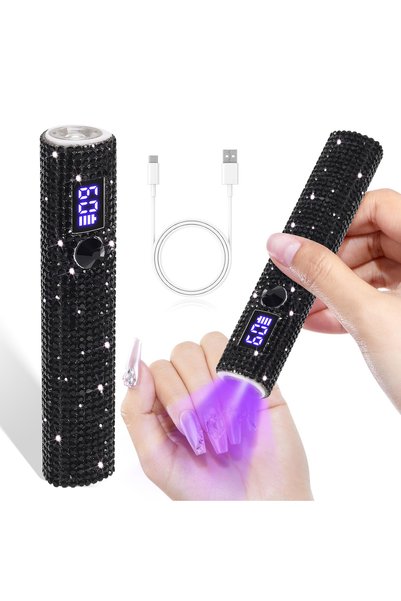 Choice5 جهاز تجفيف الأظافر المحمول سريع الجفاف USB YZ07-Black-Diamond، مصباح ...