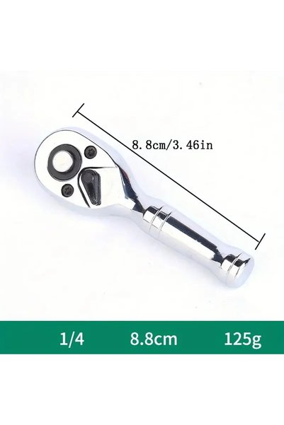 choice2 C 1/4 3/8 1/2 Inch Drive Stubby Ratchet Set with Short Handle Quick-R...