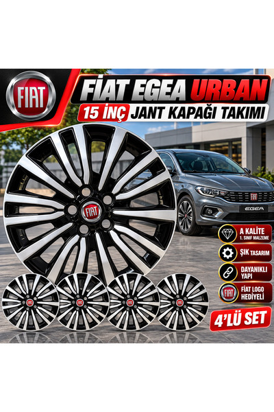 Universal 15 inç Fîat Egeâ Urbân Jant Kapağı Takımı (A KALİTE)