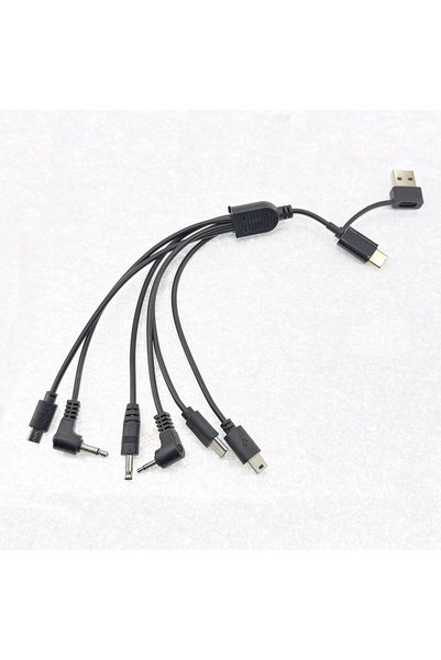 Choice 20cm USB A-C to 6 in 1 6 in 1 Multi Charging Cable, USB C to Type-C, M...