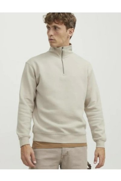 Jack & Jones Sweatshirt Mit Halbem Reißverschluss Einfarbig Sweatshirt Mit Ha...