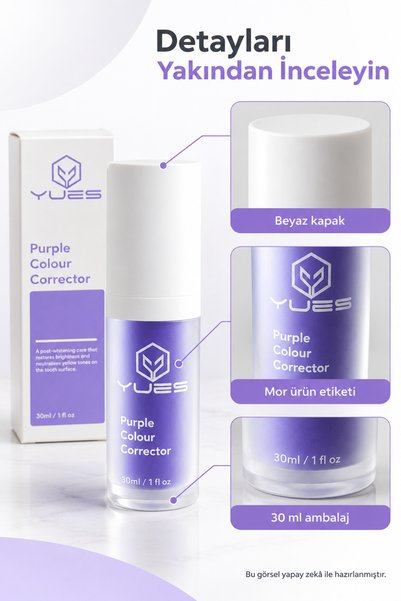 YUES Mor Diş Bakım Jeli 30 ml Sarı Ton Dengeleyici Purple Colour Corrector GS-013V