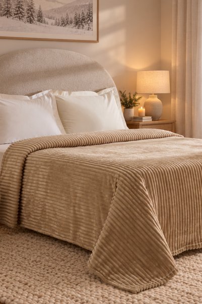 Karaca Home Joena Beige Single Blanket