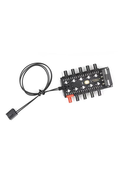 Choice 1Pc 4D TEUCER PC Cooler Fan HUB 1 to 10 12V 4 Pin PWM Splitter Extensi...