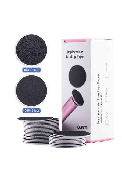 Choice3 Grit 80 100 TP 43mm 60pcs/Box Foot Dead Skin Sandpaper For Electric N...