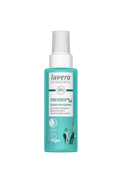 Lavera Spray de îngrijire facială cu alge organice și acizi hialurici Hydro R...