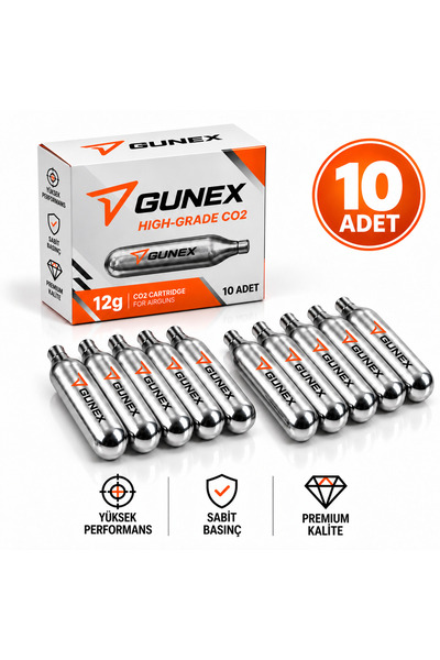 gunex 10 Adet Gunex 12 Gr CO2 Havalı T. Tüpü