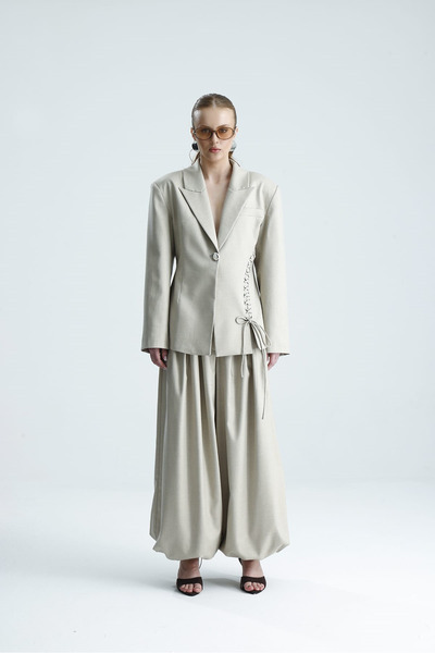 GACA COLLECTION Nuit Belden Fitted Jacket with Bird's Eye Detailing