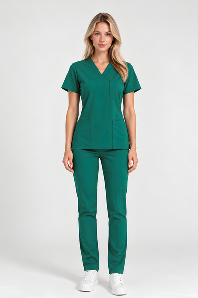 LITTE Unisex Stretch Fabric Nurse Doctor Scrubs Set Breathable Fabric Scrubs ...