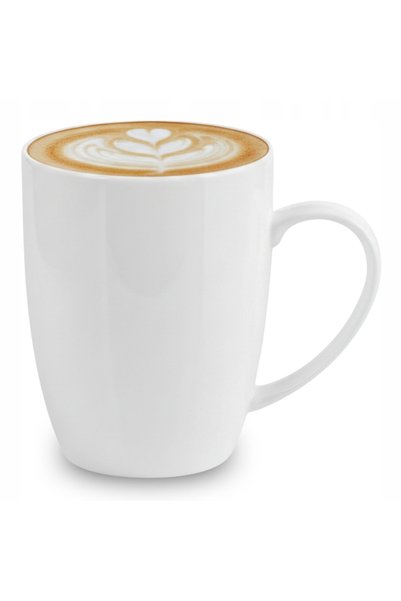 WILMAX ENGLAND Cana cafea portelan WILMAX, mare, din portelan alb, 460 ml