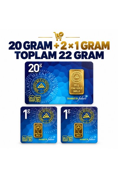 Ahlatcı 24 Ayar - 22 gram Külçe Altın