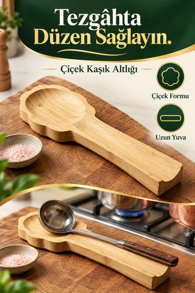 mucit home Μπαμπού Βάσεις για κουτάλια λουλουδιών / Θήκες για κουτάλια