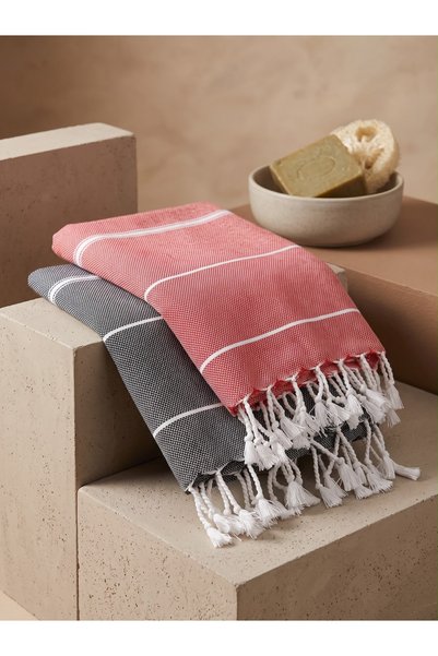 Stella Belli 2-Piece Peskir Set, 2 Pieces 55X85 cm Cotton Kitchen, Drying, He...