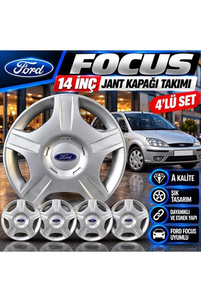 Universal FORD FOCUS 14 İNÇ ORİJİNAL GÖRÜNÜMLÜ JANT KAPAĞI TAKIMI (4’LÜ SET) | A KALİTE • ŞIK TASARIM • DAYANIKLI YAPI