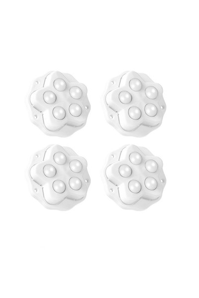 Choice White nylon 4Pcs Self Adhesive Caster Wheels Super Load-bearing 5 Bead...