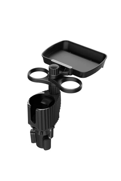 Choice Black Car Cup Holder Expander Tray with Detachable Car Cup Holder Tray...
