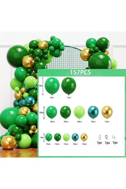 Choice Other MULTI 157pcs Green Color Balloon Arch Set Is Suitable for Weddin...