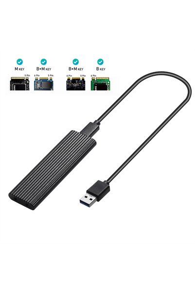 Choice1 Black M2 SSD Case NVME Enclosure M.2 To USB 3.1 SSD Adapter For NVME ...
