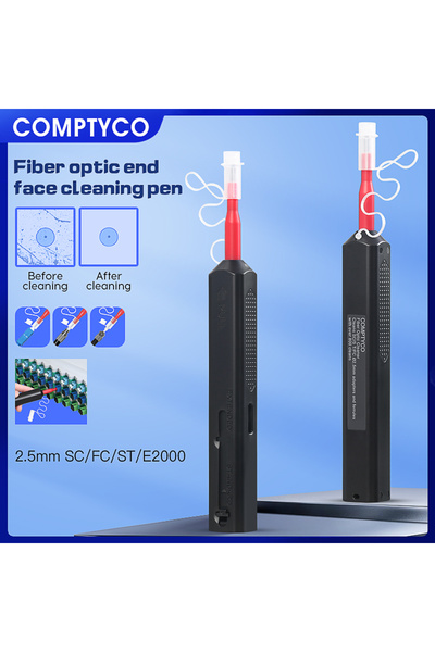 Choice4 1pc Black (SC) COMPTYCO SC/FC/ST/E2000 2.5mm Fiber Optic Cleaning Pen...