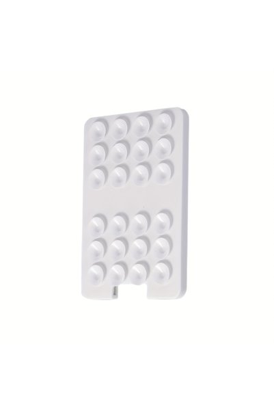 choice2 WHITE 1pc Silicone Suction Cup Phone Holder with Card Wallet for Conv...