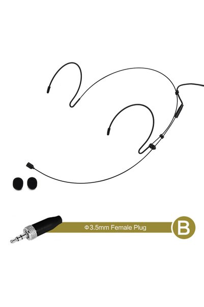 Choice4 B(For Sennheiser) 1PCS Double Earhook Headset Mic Headworn Microphone...