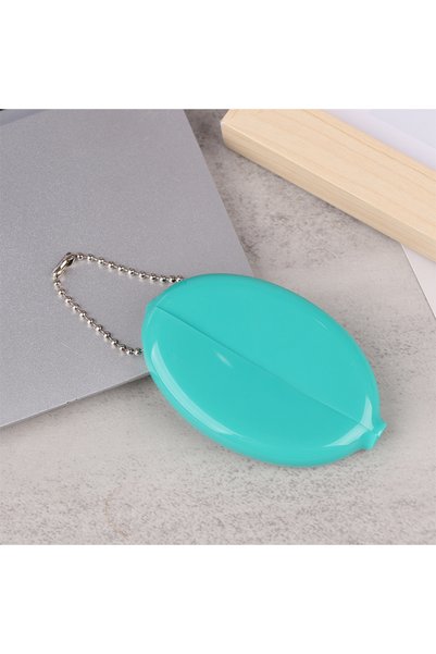 Choice12 Lack Green Small Oval Coin Purse Mini Earrings Rings Storage Box Wit...