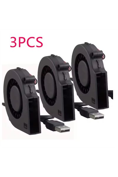 choice2 3 قطع 7515 مروحة يحافظ على البرودة USB توربو 75 مم، 1-3 قطع، طابعة ثل...